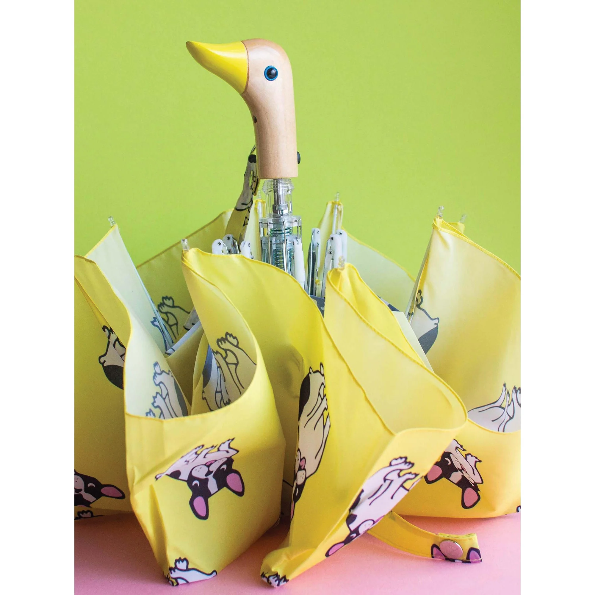 ORIGINAL DUCKHEAD - COMPACT UMBRELLA | COUCOU SUZETTE BOULEDOGUE YELLOW - Image 4